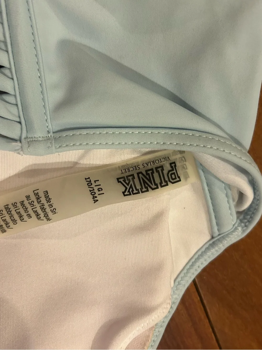 Vs Pink Ultimate Wrap Gym 2 Swim Sport Top Small Icy Blue size L